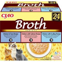 INABA CAT CIAO BROTH CHICKEN,FISHSCA LLOP 24x40g Kaķu konservi