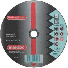 Abrazīvais griešanas disks Metabo; 125x1,6 mm metālam Dažādi diski