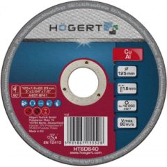 Abrazīvais griešanas disks Hogert HT6D640; 125x22,23 mm Dažādi diski