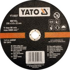 Abrazīvais griešanas disks Yato YT-5927; 230x2,0x22 mm Dažādi diski