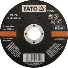 Abrazīvais griešanas disks Yato YT-5924; 125x2,5x22 mm Dažādi diski