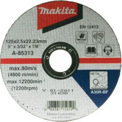 Abrazīvais griešanas disks Makita; 125 mm metālam Dažādi diski