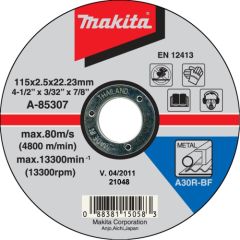 Abrazīvais griešanas disks Makita; 230x2,5 mm metālam Dažādi diski
