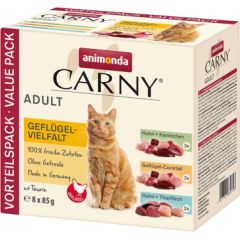 ANIMONDA Carny Adult Poultry mix - wet cat food - 8x85g Kaķu konservi