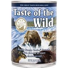 Taste of the Wild Pacific Stream Canine z mięsem z łososia 390g Suņu barība