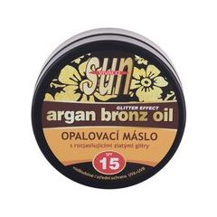 Vivaco Sun Argan Bronz Oil Glitter Effect SPF15 - Suntan butter with argan oil and glitter 200ml Ķermeņa kosmētika
