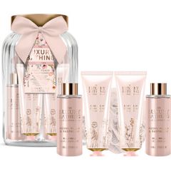 Uniquee Luxury Dárková sada ve skleněné dóze ( Pivoňka, Broskev & Malina ) Smaržas - NESAKĀRTOTS