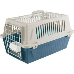 Ferplast Atlas 20 Open - transporter z otwieranym sufitem beżowo-niebieski Suņu un kaķu transport somas