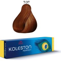 Wella Professionals Koleston Perfect Permanent Hair Dye 7/37 Medium Blonde Golden Brown 60ml Matu kopšana