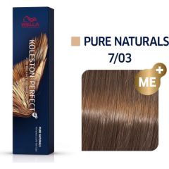 Wella Professionals Koleston Perfect Me+ Permanent Hair Dye 7/03 Medium Blonde Natural Golden 60ml Matu kopšana