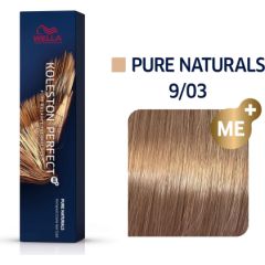 Wella Professionals Koleston Perfect Me+ Permanent Hair Dye 9/03 Very Light Blonde Natural Gold 60ml Matu kopšana