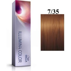 Wella Professionals Illumina Color Permanent Hair Dye 7/35 Medium Gold Mahogany Blonde 60ml Matu kopšana