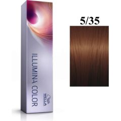 Wella Professionals Illumina Color Permanent Hair Dye 5/35 Light Chestnut Golden Mahogany 60ml Matu kopšana