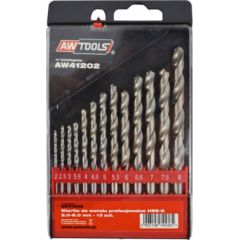Metāla urbis AWTools AW41202; HSS-G; 2-8 mm; 13 gab. Piederumi urbjiem