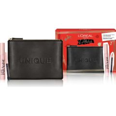 Atelier Kit Set L'Oreal Paris: Lash Paradise, Volumizing & Lengthening, Mascara, Extra Black, 6.4 ml + Paradise, Kajal Eye Pencil, 1.2 g + Textile Makeup Bag, Black Dekoratīvā kosmētika