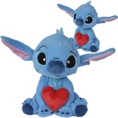 Simba Maskotka Stitch z sercem 25cm Disney Mīkstās rotaļlietas