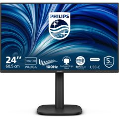 Monitors Philips 24B2N3200D - 3000 Series - LED- 61.13 cm (24") - 1920 x 1200 WUXGA @ 100 Hz - IPS - 300 cd/m2 - 1500:1 - 4 ms - HDMI, VGA, DisplayPort Jaunumi - Datori