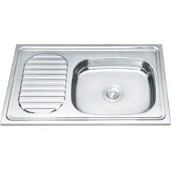 Nerūsējoša tērauda izlietne TREDI 75X40 labā auduma struktūra, iegriežama Jaunumi Sadz. tehnika