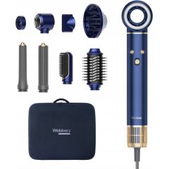 Suszarka do włosów 8w1 WEBBER HD4 1300W z JONIZACJĄ I REGULACJĄ 8 końcówek Jaunumi - Skaistums