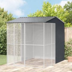 vidaXL Woliera dla ptaków Antracytowa 215x310x247 cm Stal Putniem 