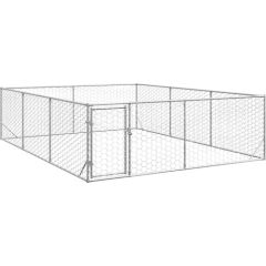 vidaXL Zewnętrzna buda dla psa z drzwiami 3x4x1 m ocynkowana stal Guļvieta mājdzīvniekiem