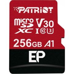 Patriot EP Series 256GB MICRO SDXC V30, up to 100MB/s Atmiņas kartes micro SD SDHC