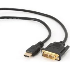 Gembird HDMI to DVI male-male cable with gold-plated connectors, 0.5m