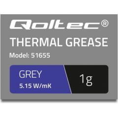 Qoltec Thermal paste 5.15W/m-K | 1g | grey