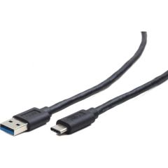 Gembird USB 3.0 AM to Type-C cable (AM/CM), 0.1m, black Data USB kabeļi