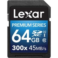 (Ir veikalā) Lexar 64GB SDXC 300X Premium II C10 U1 Atmiņas karte Atmiņas kartes micro SD SDHC