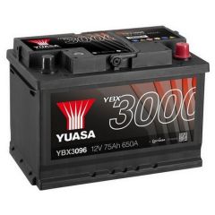 Yuasa 3000 YBX3096 75Ah 650A Startera akumulatoru baterija