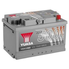 Akumulators Yuasa 5000 YBX5100 75Ah 680A