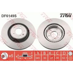 TRW Bremžu disks DF6149S