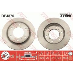 TRW Bremžu disks DF4870