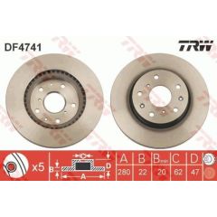 TRW Bremžu disks DF4741