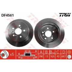 TRW Bremžu disks DF4561