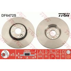 TRW Bremžu disks DF6472S
