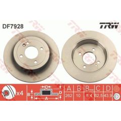 TRW Bremžu disks DF7928