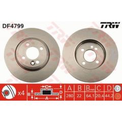 TRW Bremžu disks DF4799