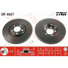 TRW Bremžu disks DF4027