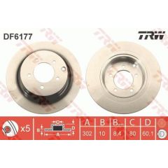 TRW Bremžu disks DF6177
