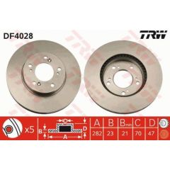TRW Bremžu disks DF4028