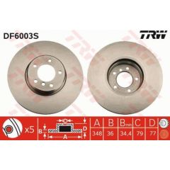 TRW Bremžu disks DF6003S