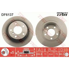 TRW Bremžu disks DF6137