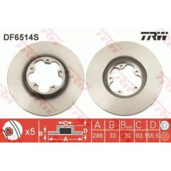 TRW Bremžu disks DF6514S