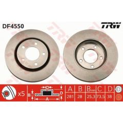 TRW Bremžu disks DF4550