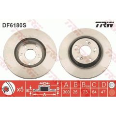 TRW Bremžu disks DF6180S