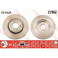 TRW Bremžu disks DF4426