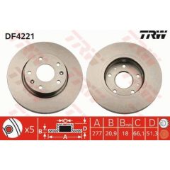 TRW Bremžu disks DF4221