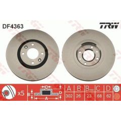 TRW Bremžu disks DF4363